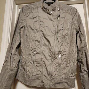 Armani Exchange  Unisex Grey Moto Jacket